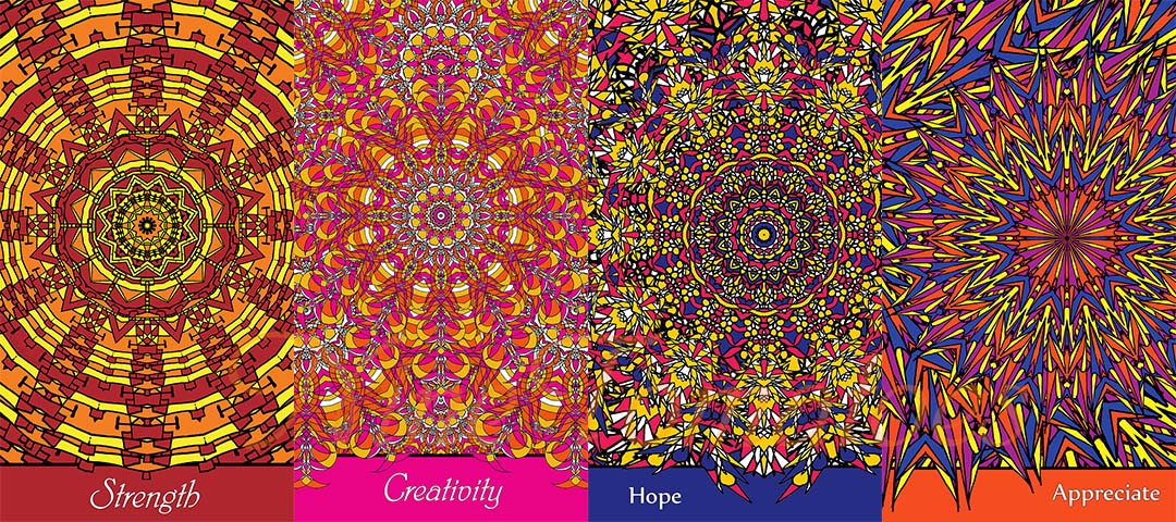 NineTomatoes Strength Creativity Hope Appreciate cards